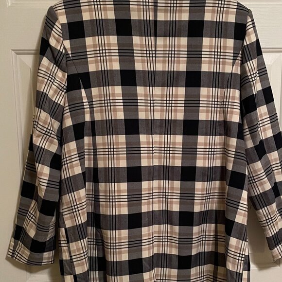 eloquii long plaid blazer - Picture 4 of 7